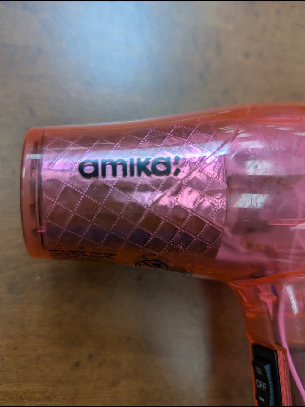Amika Pink Travel Hair Dryer - Compact Portable Styling Tool-Blow Dryer 🧳🧳🧳 - Picture 3 of 4